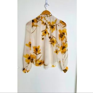 Wilfred  yellow and orange  floral print shirt